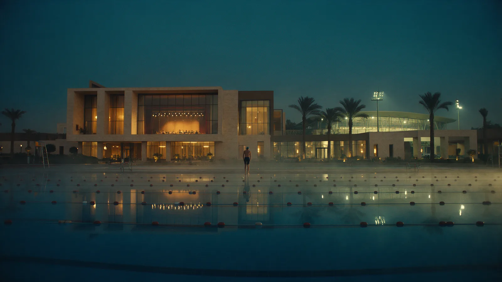 The Capital branch at blue hour, with the chosen identity on the facade